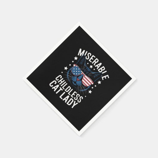 Verkiezing 2024 Kinderloze Cat Lady Feministische  Servet (Hoek)