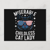 Verkiezing 2024 Kinderloze Kat Vrouw Feministische Briefkaart (Voorkant)