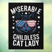 Verkiezing 2024 Kinderloze Kat Vrouw Feministische Raamsticker (Vel 3)