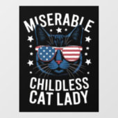 Verkiezing 2024 Kinderloze Kat Vrouw Feministische Raamsticker (Vel)