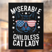 Verkiezing 2024 Kinderloze Kat Vrouw Feministische Raamsticker (Vel 2)