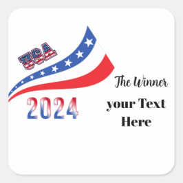 Verkiezing 2024 vierkante sticker