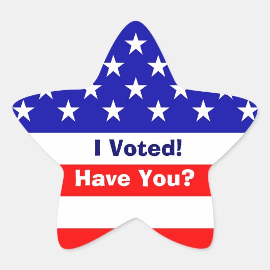 Verkiezing Amerikaanse Vlaggenster Stickers (Voorkant)