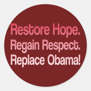 Verkiezing Anti-Obama 2012 Ronde Sticker