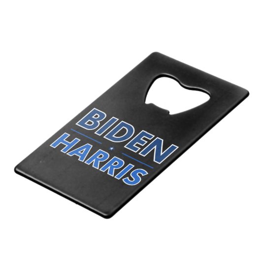Verkiezing Biden Harris 2020 Creditkaart Flessenopener (Achterkant Gekanteld)
