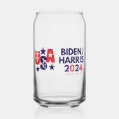 Verkiezing Biden Harris 2024 Blikvorm Glas (Voorkant)