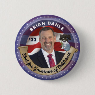 Verkiezing Brian Dahle voor gouverneur van Califor Ronde Button 5,7 Cm