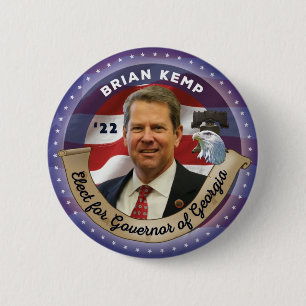 Verkiezing Brian Kemp voor de gouverneur van Georg Ronde Button 5,7 Cm