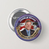 Verkiezing Charlie Baker voor gouverneur van Massa Ronde Button 5,7 Cm (Voorkant /achterkant)