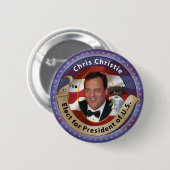 Verkiezing Chris Christie voor President 2016 Ronde Button 5,7 Cm (Voorkant /achterkant)