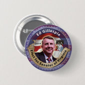 Verkiezing Ed Gillespie voor senator van Virginia Ronde Button 5,7 Cm (Voorkant /achterkant)