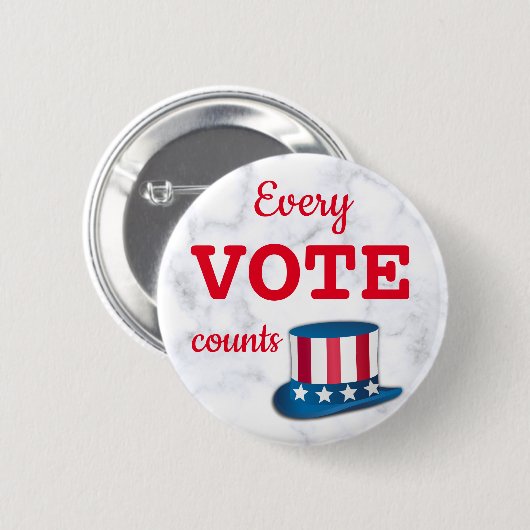 Verkiezing Elke stem telt aangepaste Button voor d (Voorkant /achterkant)