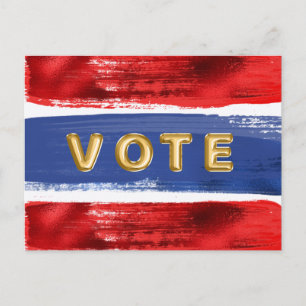 Verkiezing Goud Stem Patriottisch Briefkaart