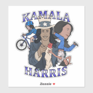 Verkiezing in Kamala Harris Bootleg Rap Stijl Sticker