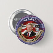 Verkiezing Jim Inhofe voor senator van Oklahoma Ronde Button 5,7 Cm (Voorkant /achterkant)