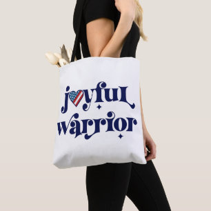 Verkiezing Joyful Warrior Feminist USA Hartvlag Tote Bag