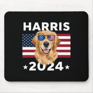 Verkiezing Kamala Harris 2024 Golden Retriever Dog Muismat