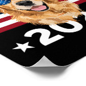 Verkiezing Kamala Harris 2024 Golden Retriever Dog Poster (Hoek)