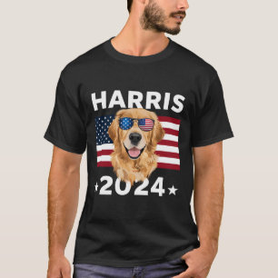 Verkiezing Kamala Harris 2024 Golden Retriever Dog T-shirt