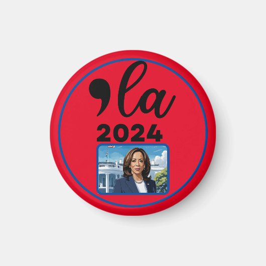 Verkiezing Kamala Harris 2024 Grappig Anti Trump Magneet (Voorkant)