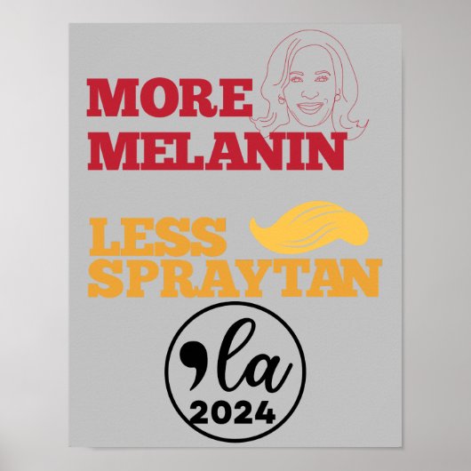 Verkiezing Kamala Harris 2024 Grappig Anti Trump Poster (Voorkant)
