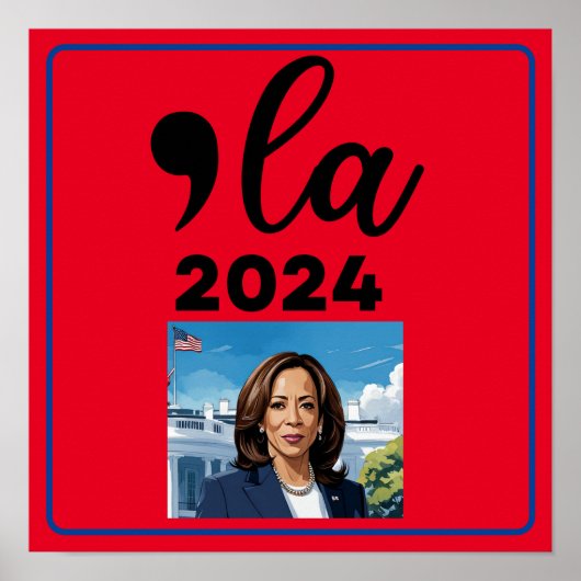 Verkiezing Kamala Harris 2024 Grappig Anti Trump Poster (Voorkant)