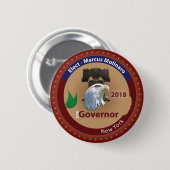 Verkiezing Marcus Molinaro voor gouverneur van New Ronde Button 5,7 Cm (Voorkant /achterkant)