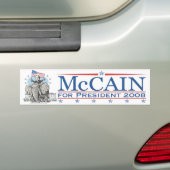 Verkiezing McCain GOP Elephant 2008 Bumpersticker (Op auto)