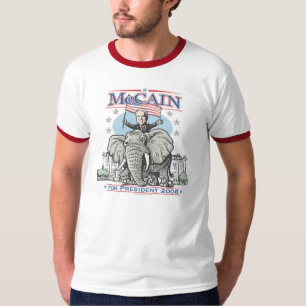 Verkiezing McCain GOP Elephant 2008 T-shirt