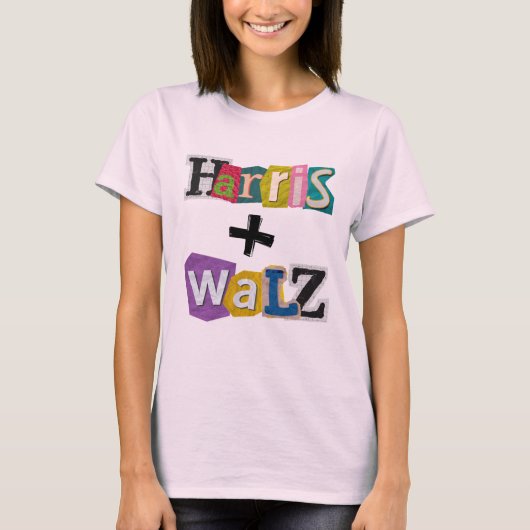 Verkiezing Merch Harris Walz Democratische Partij T-shirt (Voorkant)