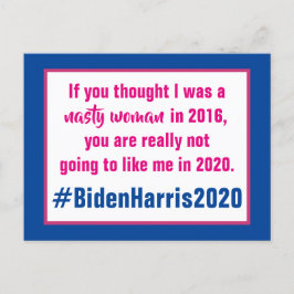 Verkiezing Nasty Woman Biden Harris 2020 Briefkaart