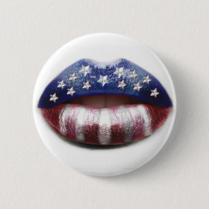 Verkiezing President Amerikaanse lippen Ronde Button 5,7 Cm