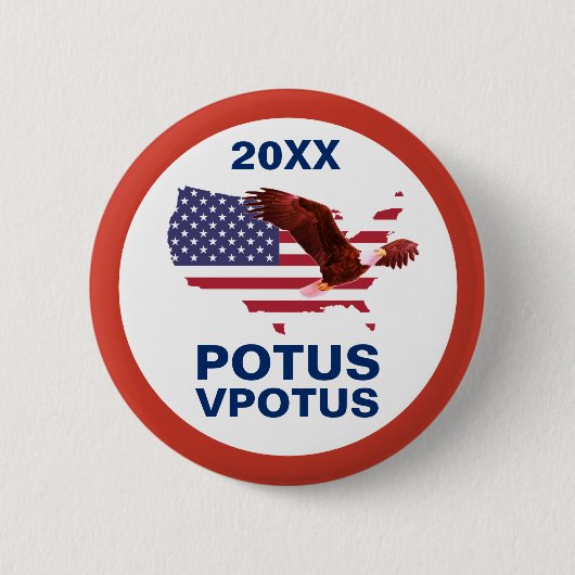 Verkiezing Stemming Potus Eagle Button (Voorkant)