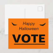 Verkiezing Stemming Sinaasappel zwarte halloween v Briefkaart (Voorkant / Achterkant)