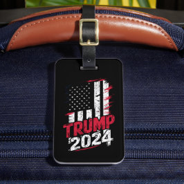 Verkiezing TRUMP 2024 Amerikaanse  vlag Bagagelabel