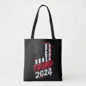 Verkiezing TRUMP 2024 Amerikaanse  vlag Tote Bag (Voorkant)