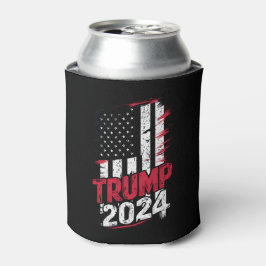 Verkiezing TRUMP 2024 USA Vintage Vlag Blikjeskoeler