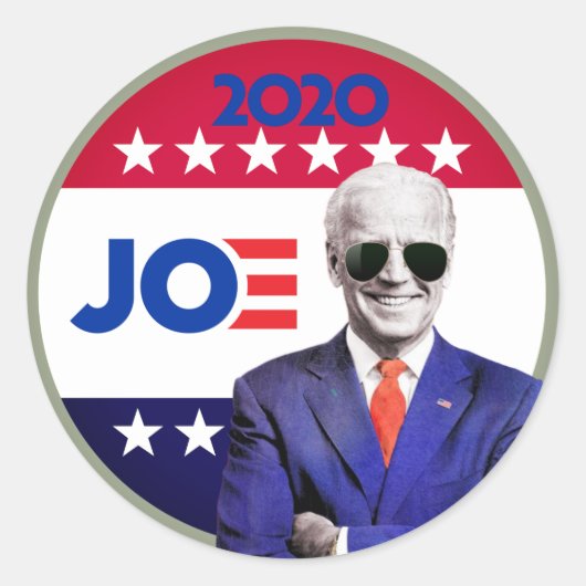 verkiezing van de heer Sunglass Joe Biden presiden Ronde Sticker (Voorkant)