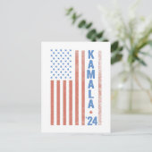 Verkiezing van het Kamala American Flag President Briefkaart (Staand voorkant)