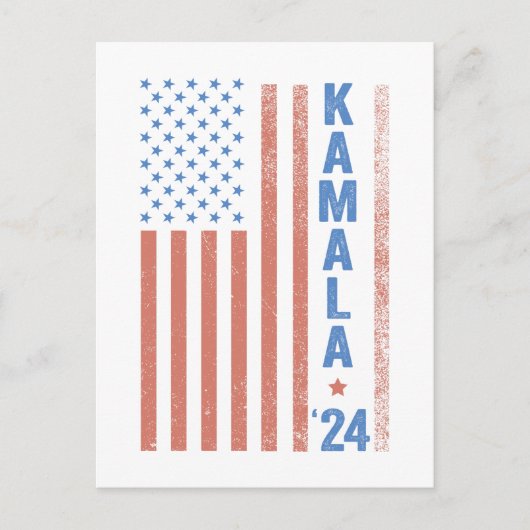 Verkiezing van het Kamala American Flag President Briefkaart (Voorkant)