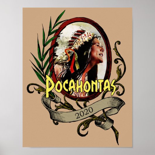 Verkiezing van Pocahontas Elizabeth Warren 2020 Poster (Voorkant)