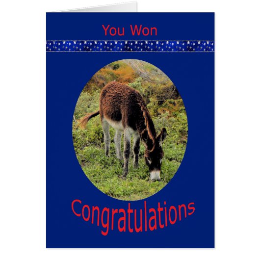 Verkiezing Win Gefeliciteerd met Donkey (Voorkant)