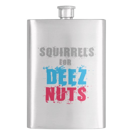 Verkiezingen 2016 - Eekhoorns voor de Deez Nuts Heupfles (Voorkant)