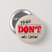 Verkiezingen 2016 Stem geen aangepaste tekst van C Ronde Button 5,7 Cm (Voorkant /achterkant)