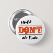 Verkiezingen 2016: Stem geen kandidaat Ronde Button 5,7 Cm (Voorkant /achterkant)