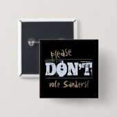 Verkiezingen 2016: Stem geen kandidaat Vierkante Button 5,1 Cm (Voorkant /achterkant)