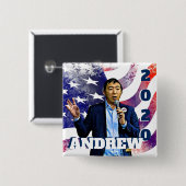 Verkiezingen 2020 Andrew Yang Button (Voorkant /achterkant)