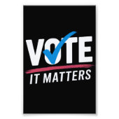 Verkiezingen 2024 Democratische kiezers Foto Afdruk (Voorkant)