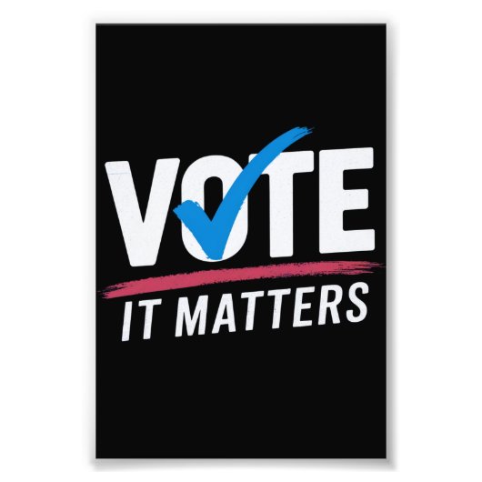 Verkiezingen 2024 Democratische kiezers Foto Afdruk (Voorkant)