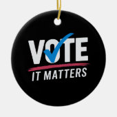 Verkiezingen 2024 Democratische kiezers Keramisch Ornament (Voorkant)